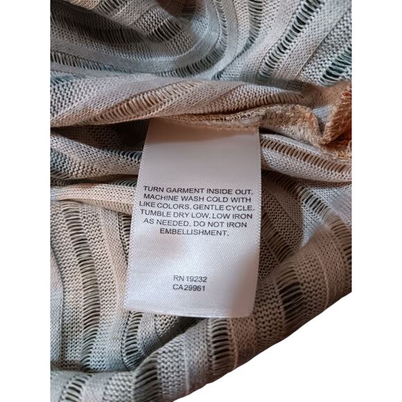 ALFRED DUNNER Artsy Floral Knit Top Blouse Medium Yellow Green Bloom Comfort - Picture 5 of 7